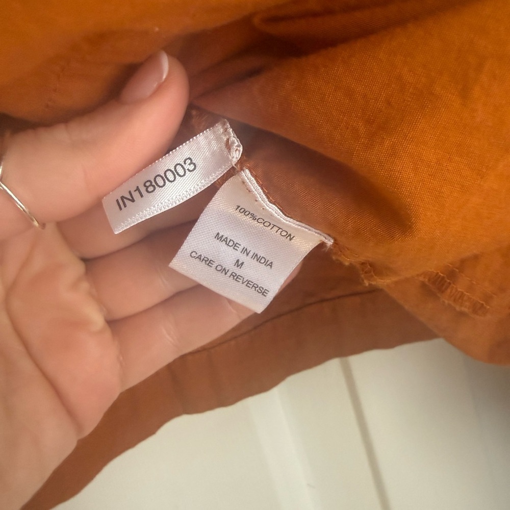 Happy X Nature Women’s Kate Hudson Juliet Blouse Top Orange Boho Feminine Size M - Picture 4 of 5